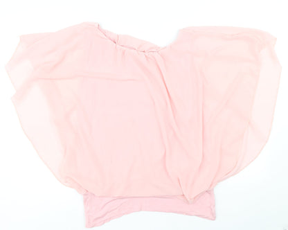 Womens UK Size S QED London Pink Basic Blouse