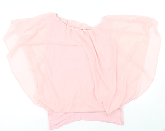 Womens UK Size S QED London Pink Basic Blouse