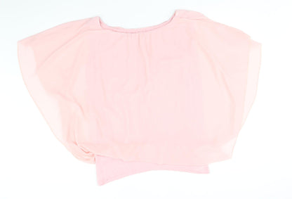 Womens UK Size S QED London Pink Basic Blouse