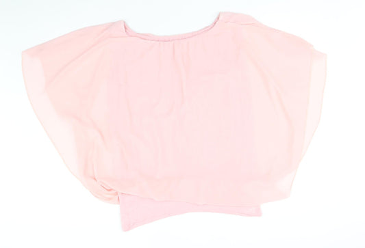 Womens UK Size S QED London Pink Basic Blouse