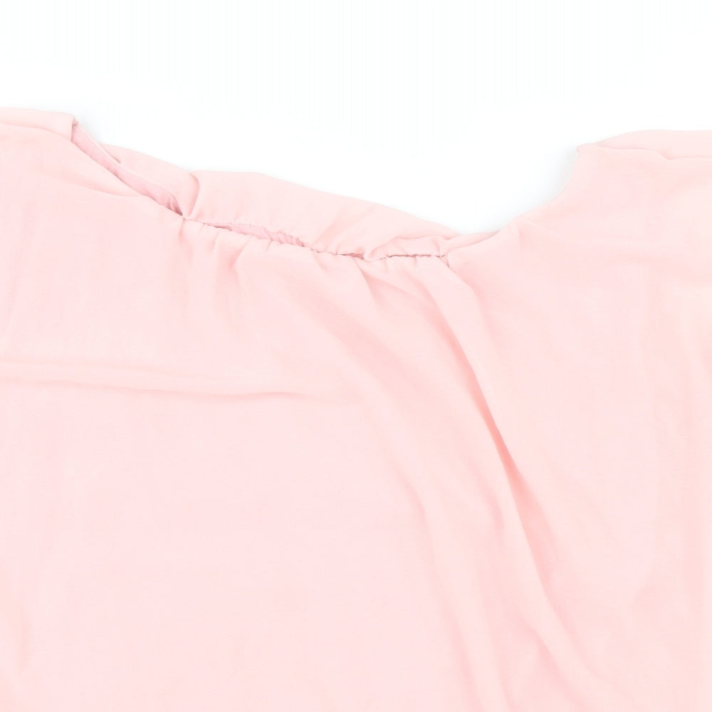 Womens UK Size S QED London Pink Basic Blouse