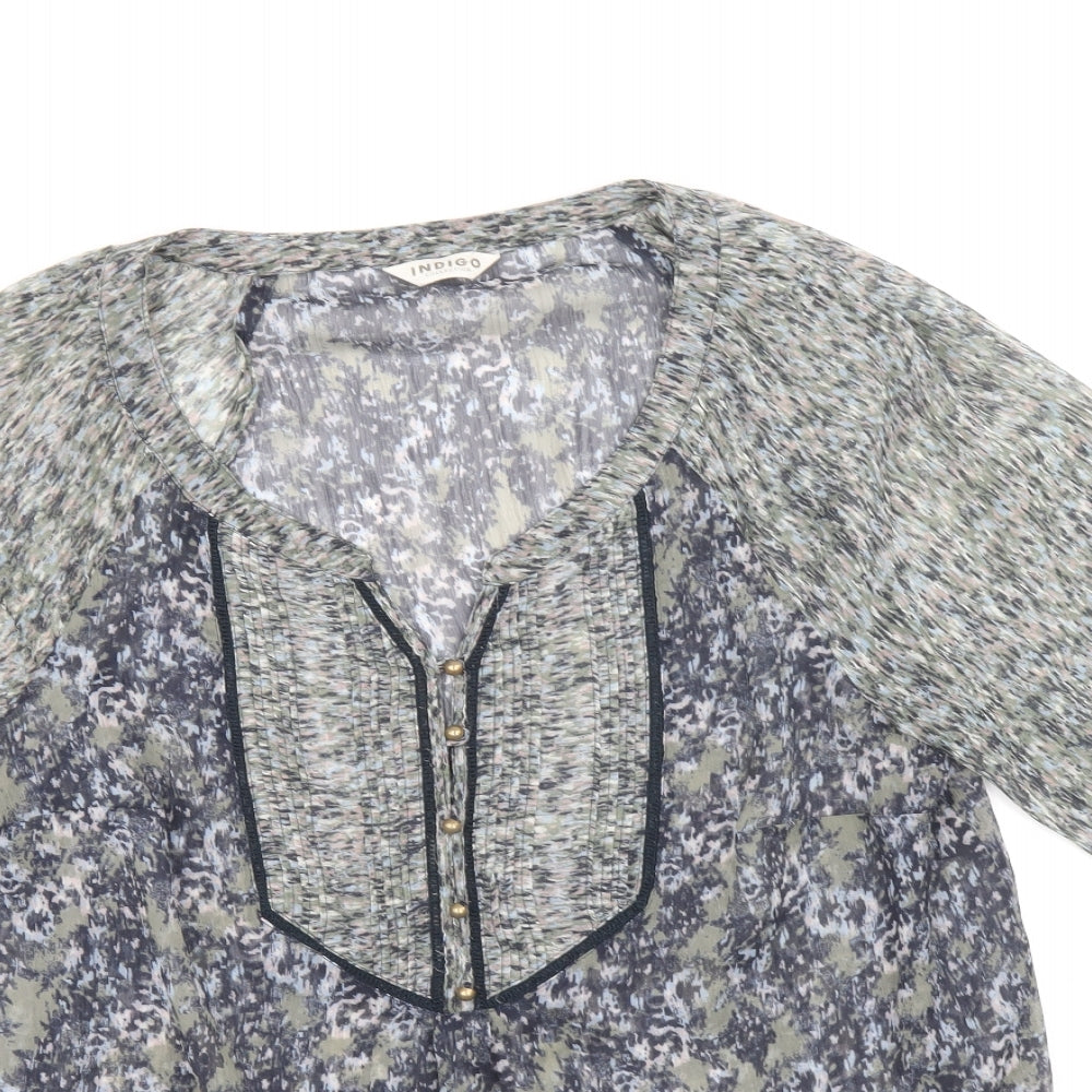 Womens UK Size 10 Marks and Spencer Multicoloured Basic Blouse