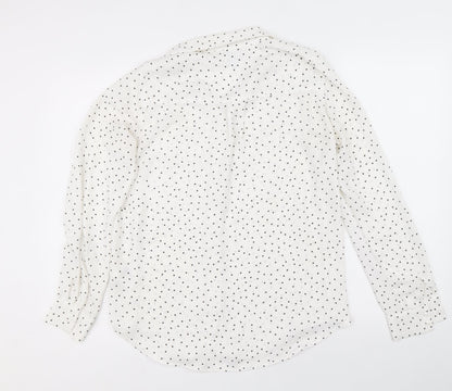 Womens UK Size 6 H&M White Basic Button-Up