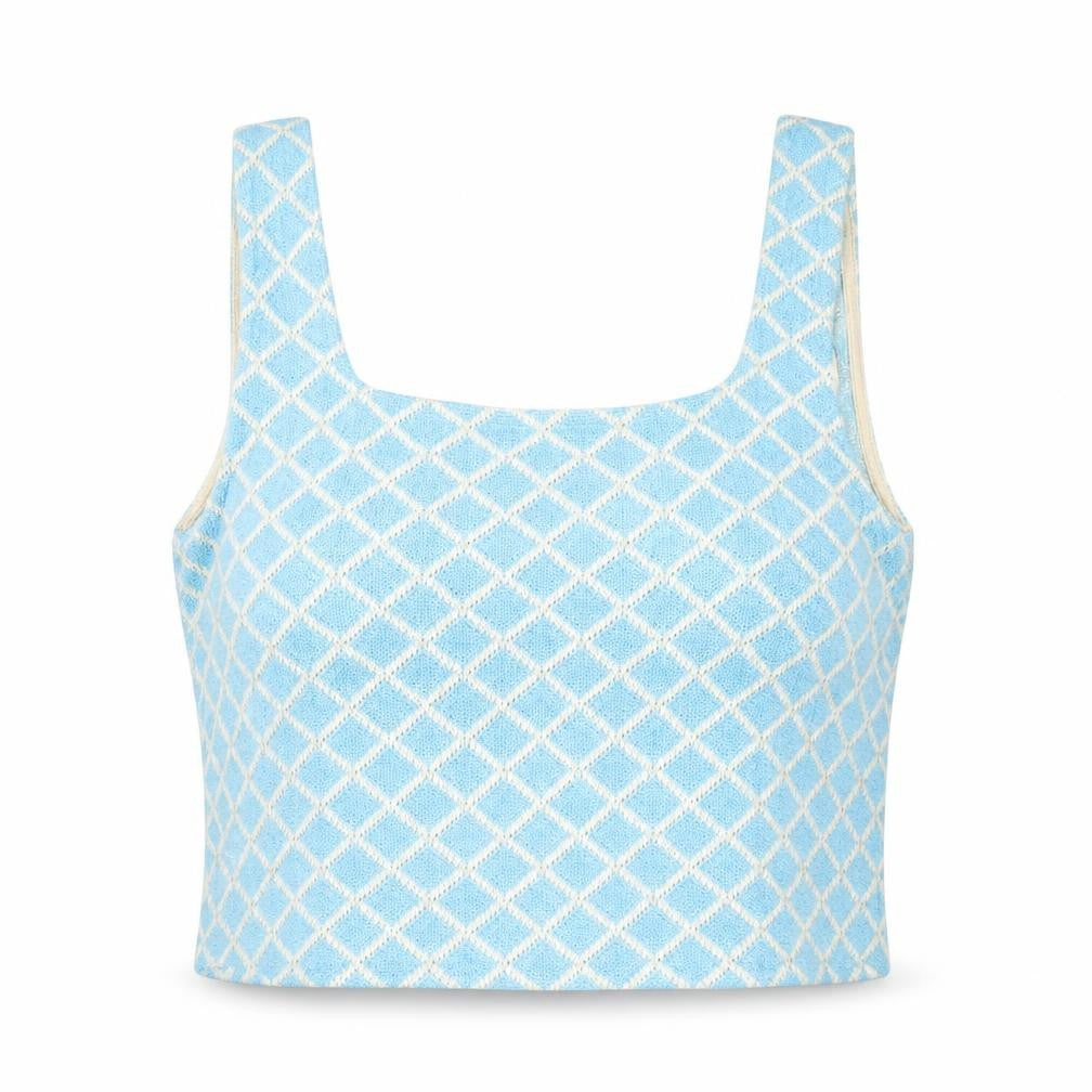 Womens UK Size M Zara Blue Basic Tank