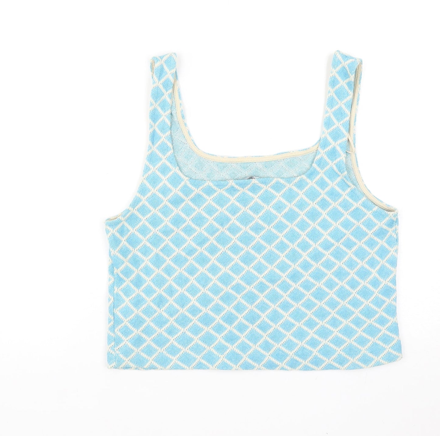 Womens UK Size M Zara Blue Basic Tank