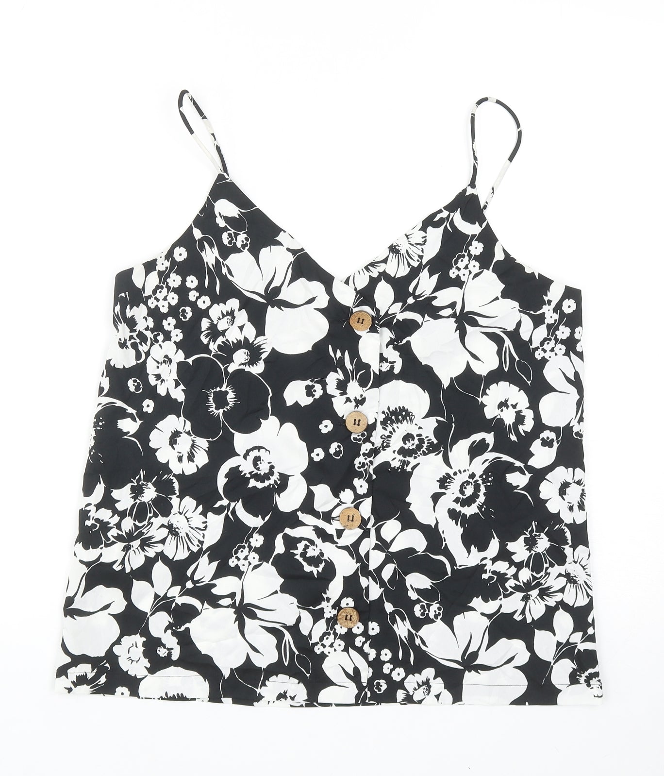 Womens UK Size S Mango Black Camisole Blouse