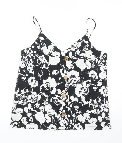 Womens UK Size S Mango Black Camisole Blouse