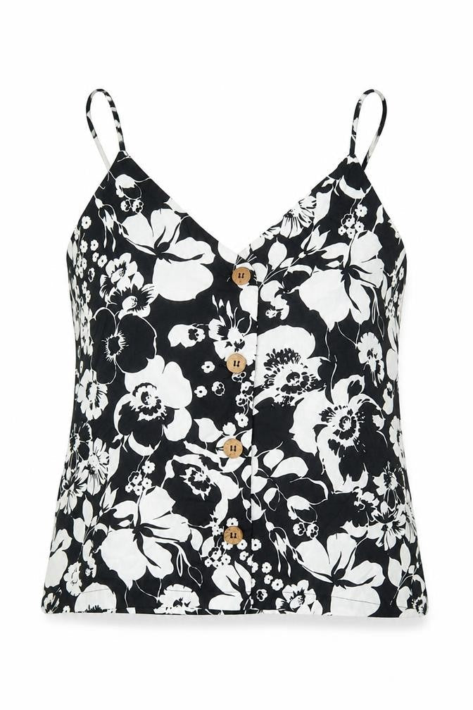 Womens UK Size S Mango Black Camisole Blouse