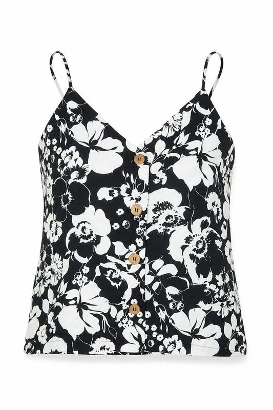 Womens UK Size S Mango Black Camisole Blouse