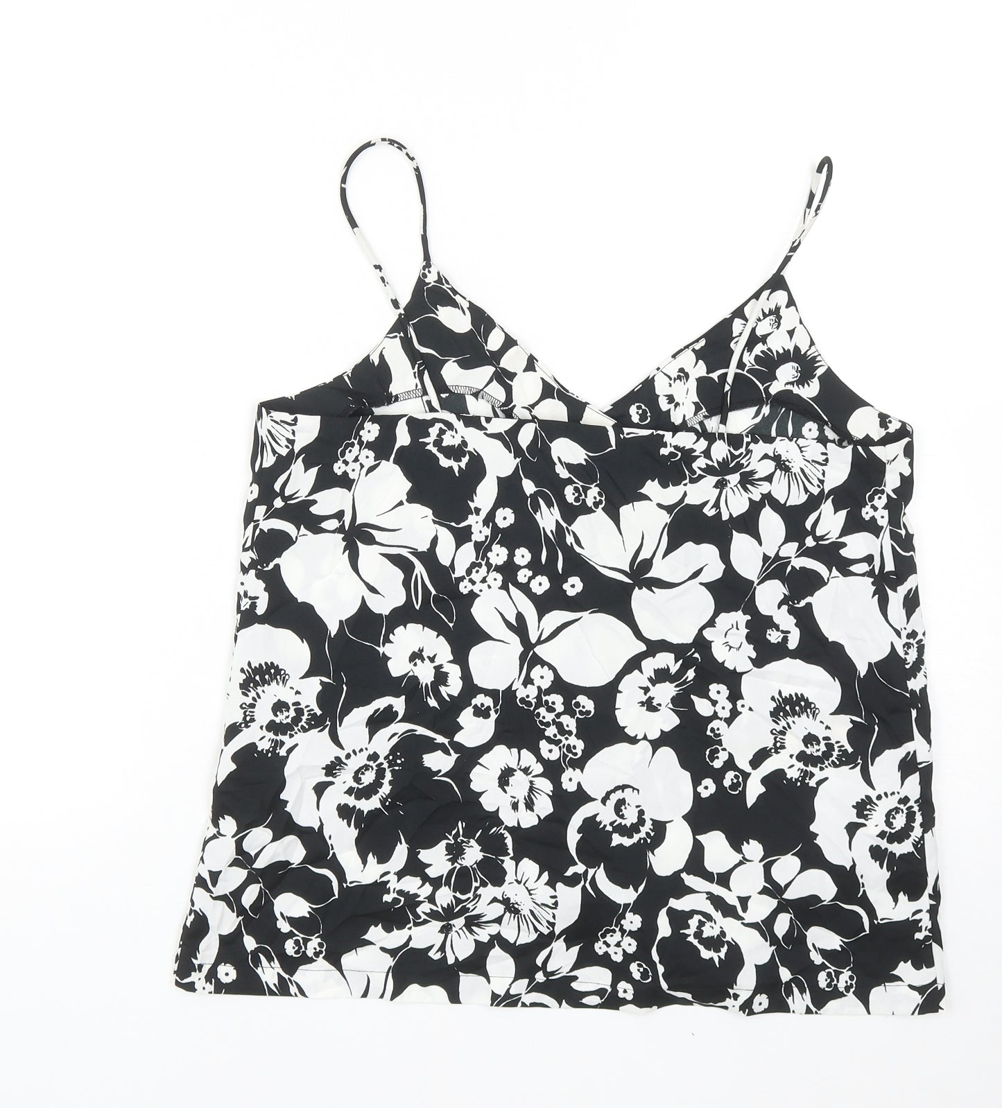 Womens UK Size S Mango Black Camisole Blouse