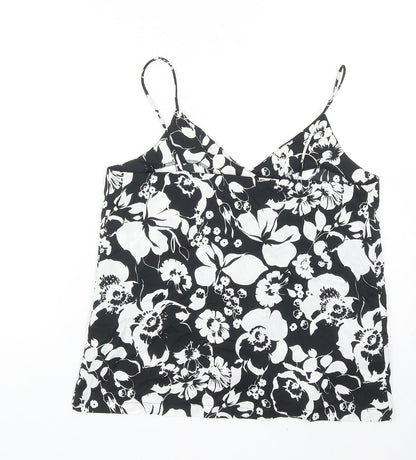 Womens UK Size S Mango Black Camisole Blouse