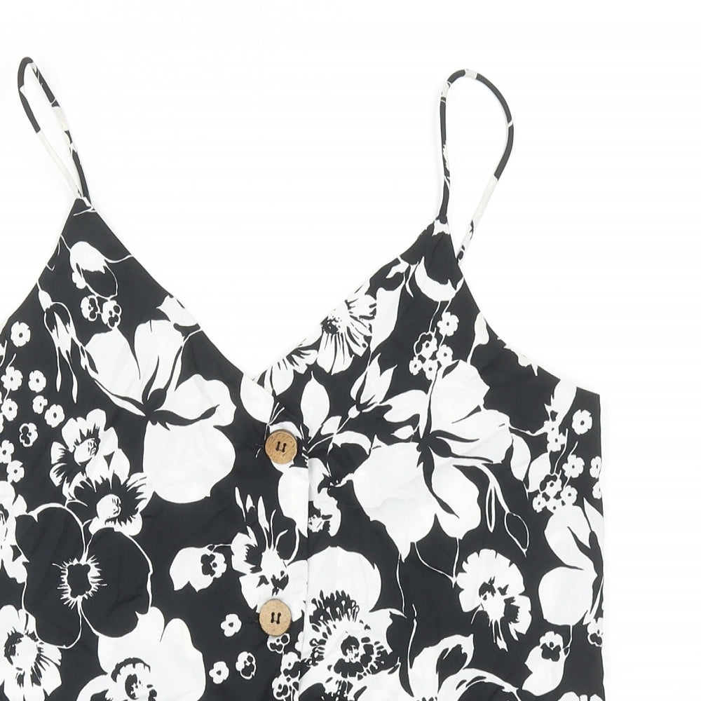 Womens UK Size S Mango Black Camisole Blouse