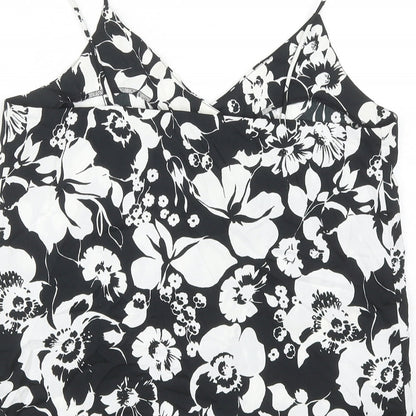 Womens UK Size S Mango Black Camisole Blouse