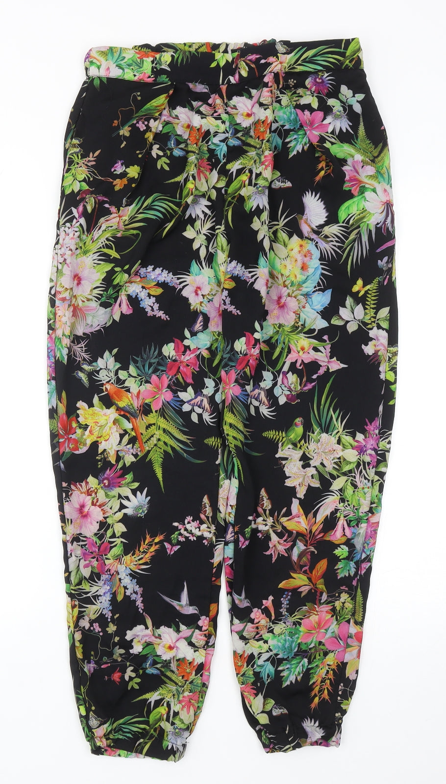 Womens UK Size M Zara Regular Fit Bloomer Multicoloured Trousers