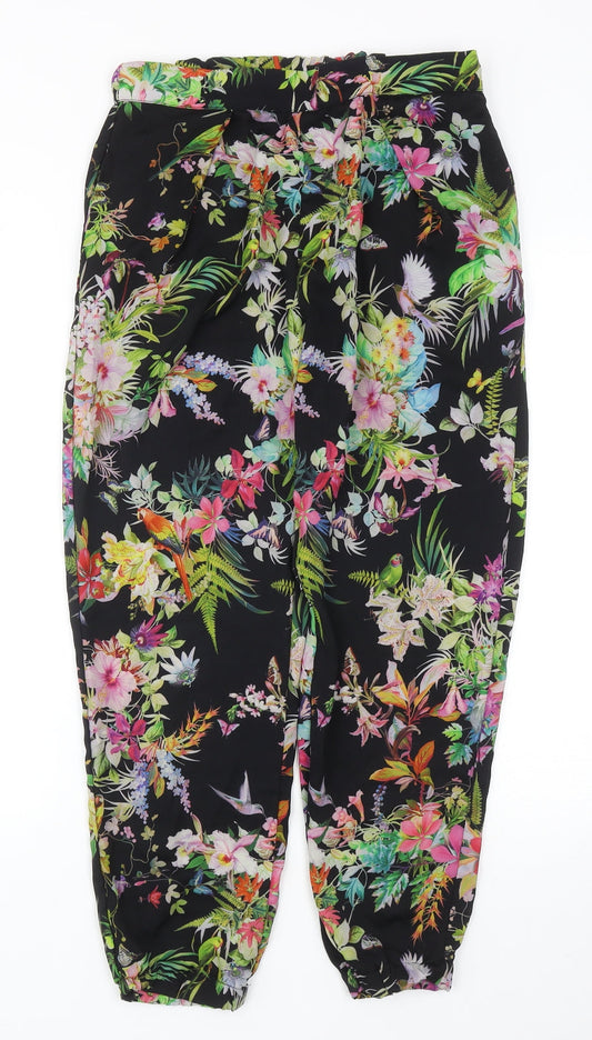 Womens UK Size M Zara Regular Fit Bloomer Multicoloured Trousers