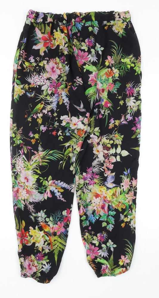 Womens UK Size M Zara Regular Fit Bloomer Multicoloured Trousers