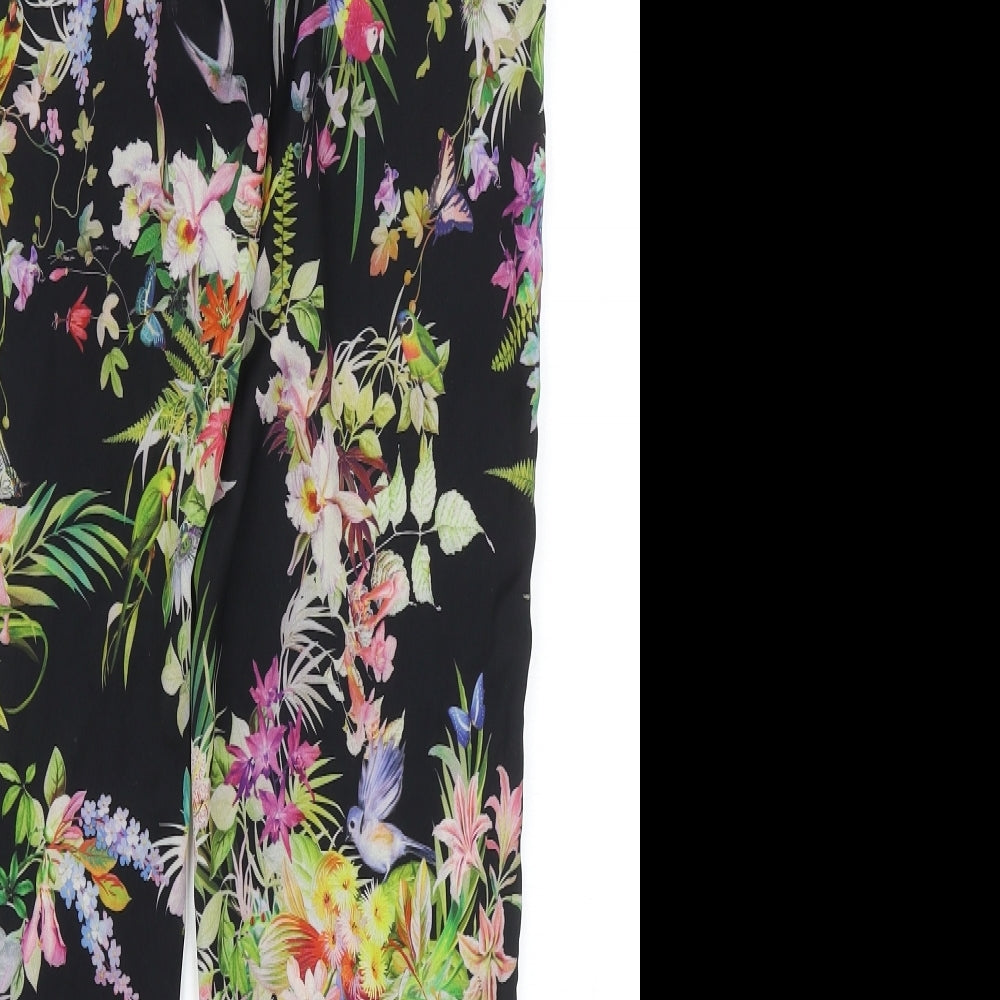Womens UK Size M Zara Regular Fit Bloomer Multicoloured Trousers
