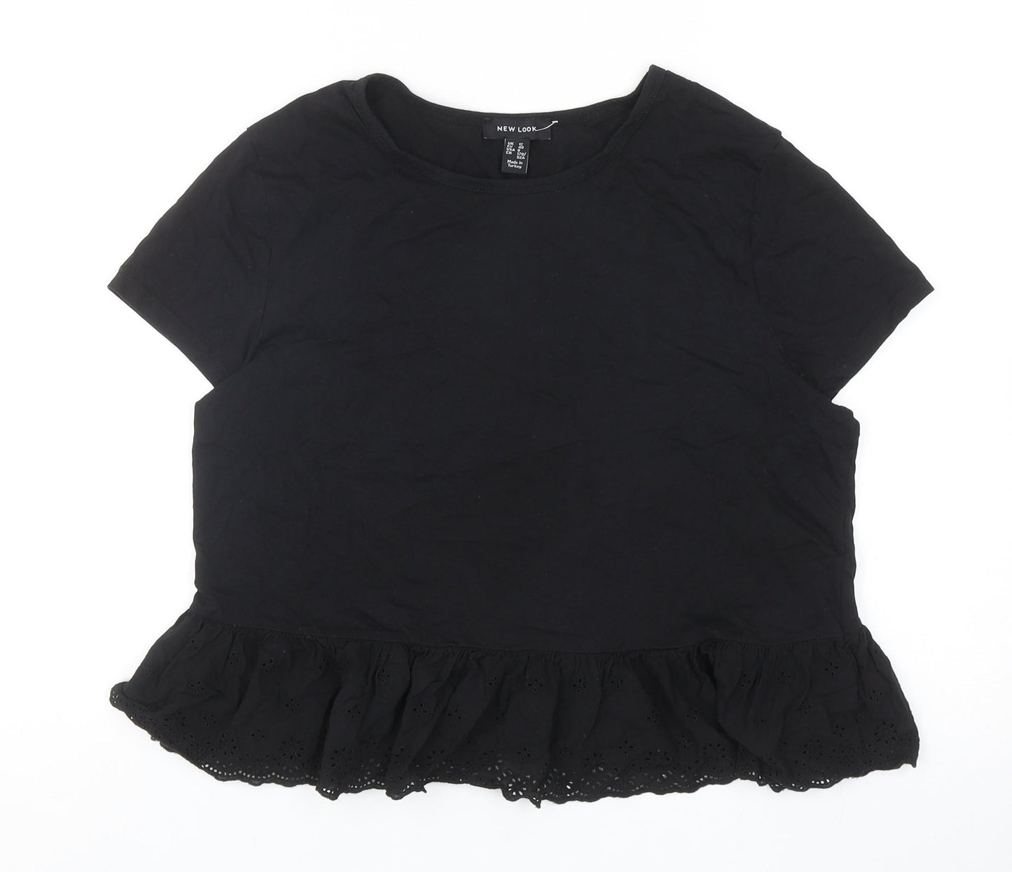 Womens UK Size 12 New Look Black Basic Tank