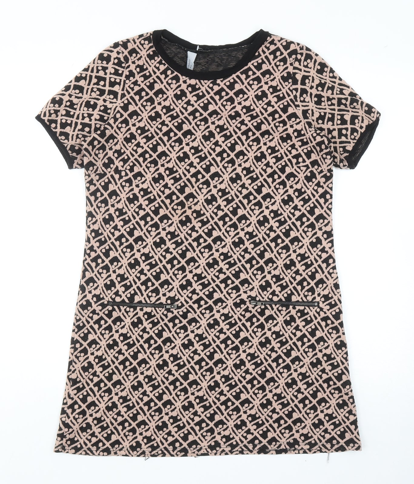 Womens UK Size 12 Dorothy Perkins Black Tunic Blouse