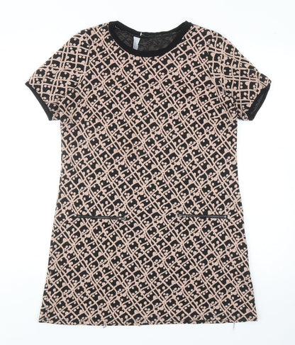 Womens UK Size 12 Dorothy Perkins Black Tunic Blouse