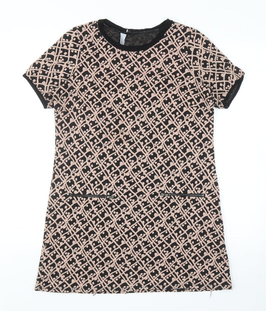 Womens UK Size 12 Dorothy Perkins Black Tunic Blouse