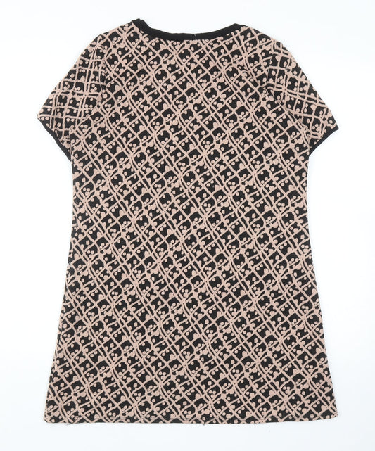 Womens UK Size 12 Dorothy Perkins Black Tunic Blouse
