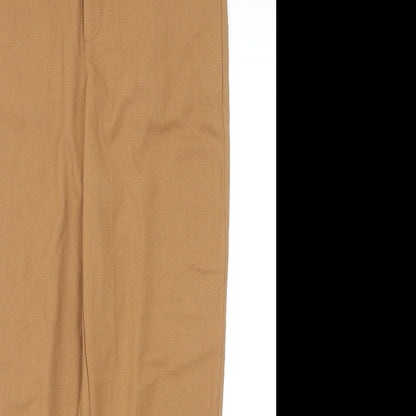 Nasty Gal Womens Brown Polyester Chino Trousers Size 8 Regular Zip