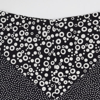 Marks and Spencer Womens Blue Geometric Viscose Flare Set Size 18