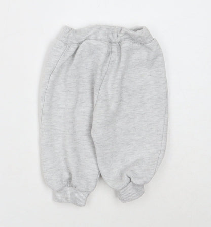 Early Days Girls Grey Polyester Jogger Trousers Size 3-6 Months Drawstring