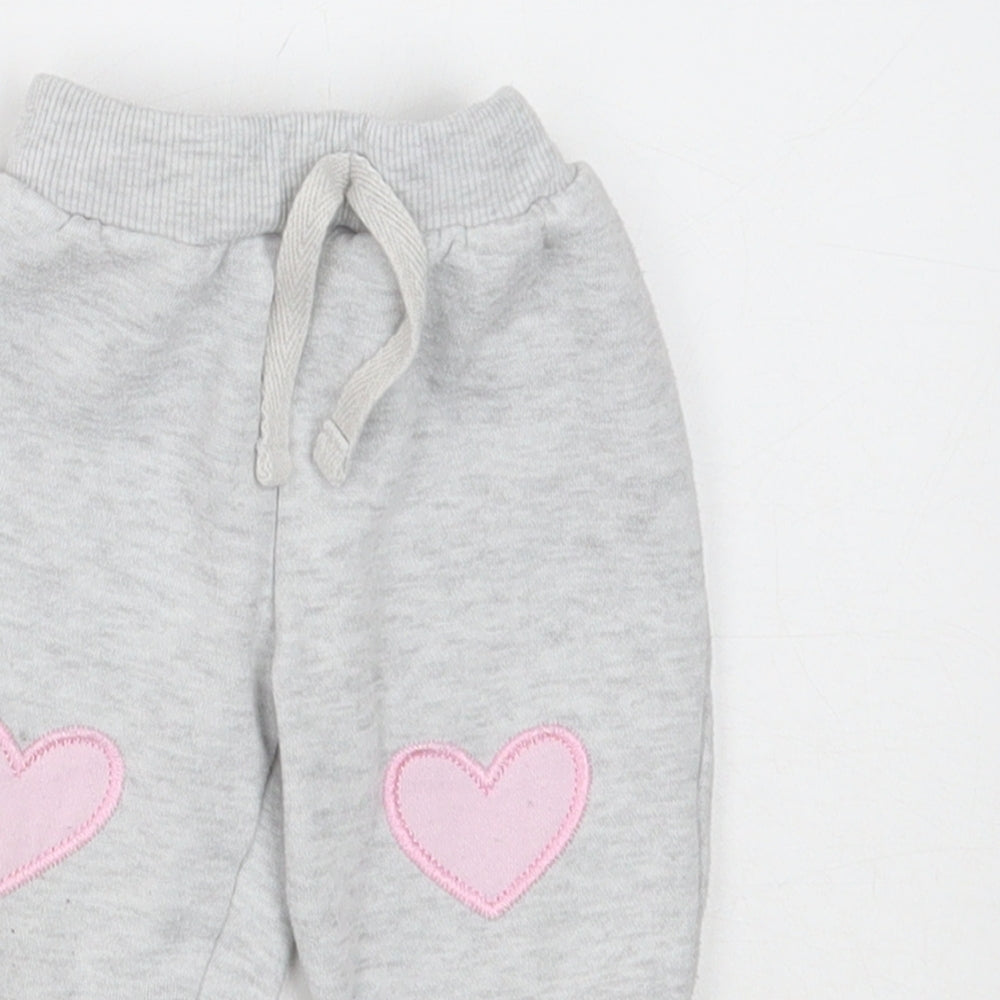 Early Days Girls Grey Polyester Jogger Trousers Size 3-6 Months Drawstring