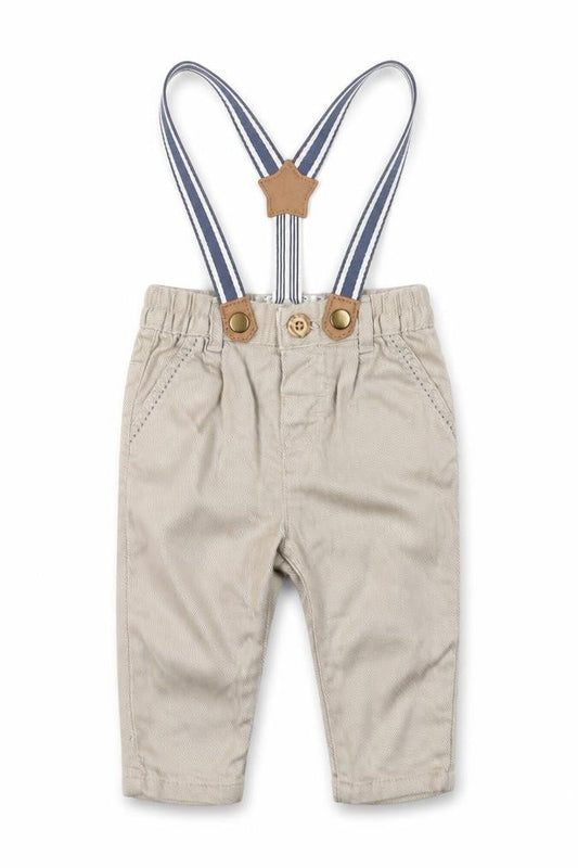 Nutmeg Boys Grey Lyocell Track Pants Trousers Size 3-6 Months Button - Suspenders