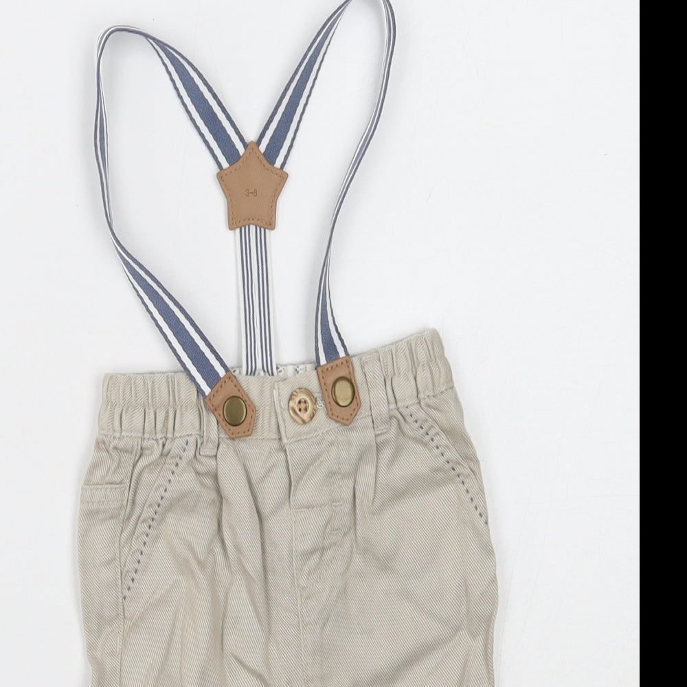 Nutmeg Boys Grey Lyocell Track Pants Trousers Size 3-6 Months Button - Suspenders