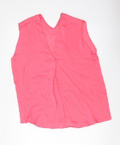 Womens UK Size 16 Marks and Spencer Pink Basic Blouse
