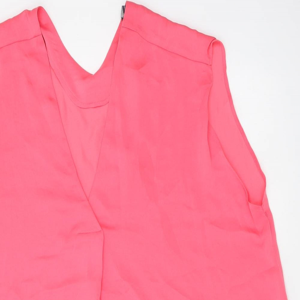 Womens UK Size 16 Marks and Spencer Pink Basic Blouse