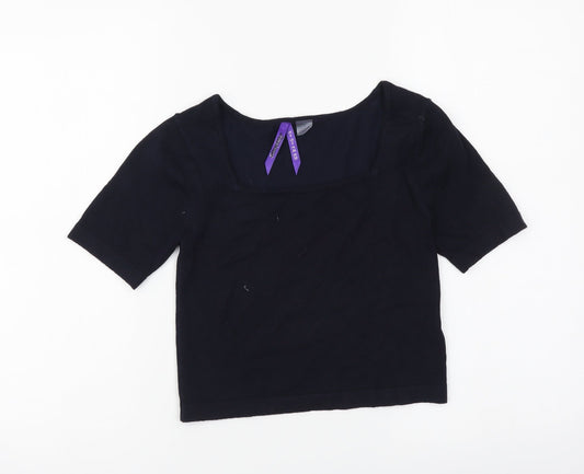 Womens UK Size 6 Seraphine Blue Basic T-Shirt
