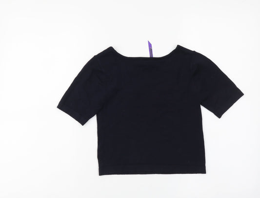Womens UK Size 6 Seraphine Blue Basic T-Shirt