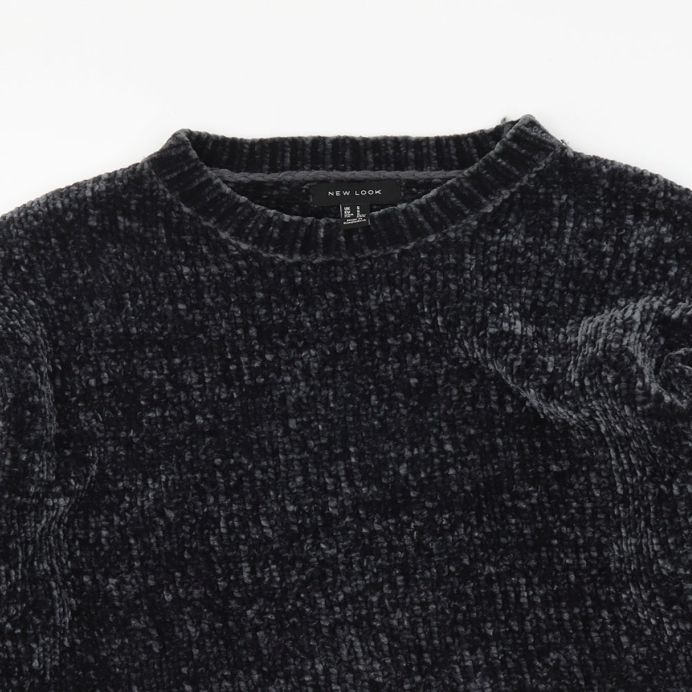 Womens UK Size S New Look Grey Pullover Jumper