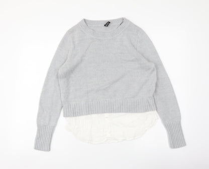 Womens UK Size S H&M Grey Pullover Jumper