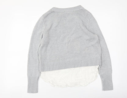Womens UK Size S H&M Grey Pullover Jumper