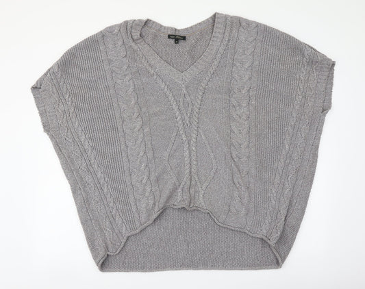 Womens UK Size M NEXT Silver Pullover Jumper