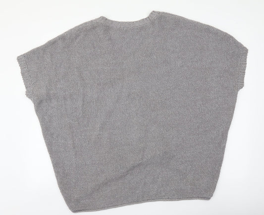 Womens UK Size M NEXT Silver Pullover Jumper