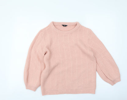 Womens UK Size 10 M&Co Pink Pullover Jumper