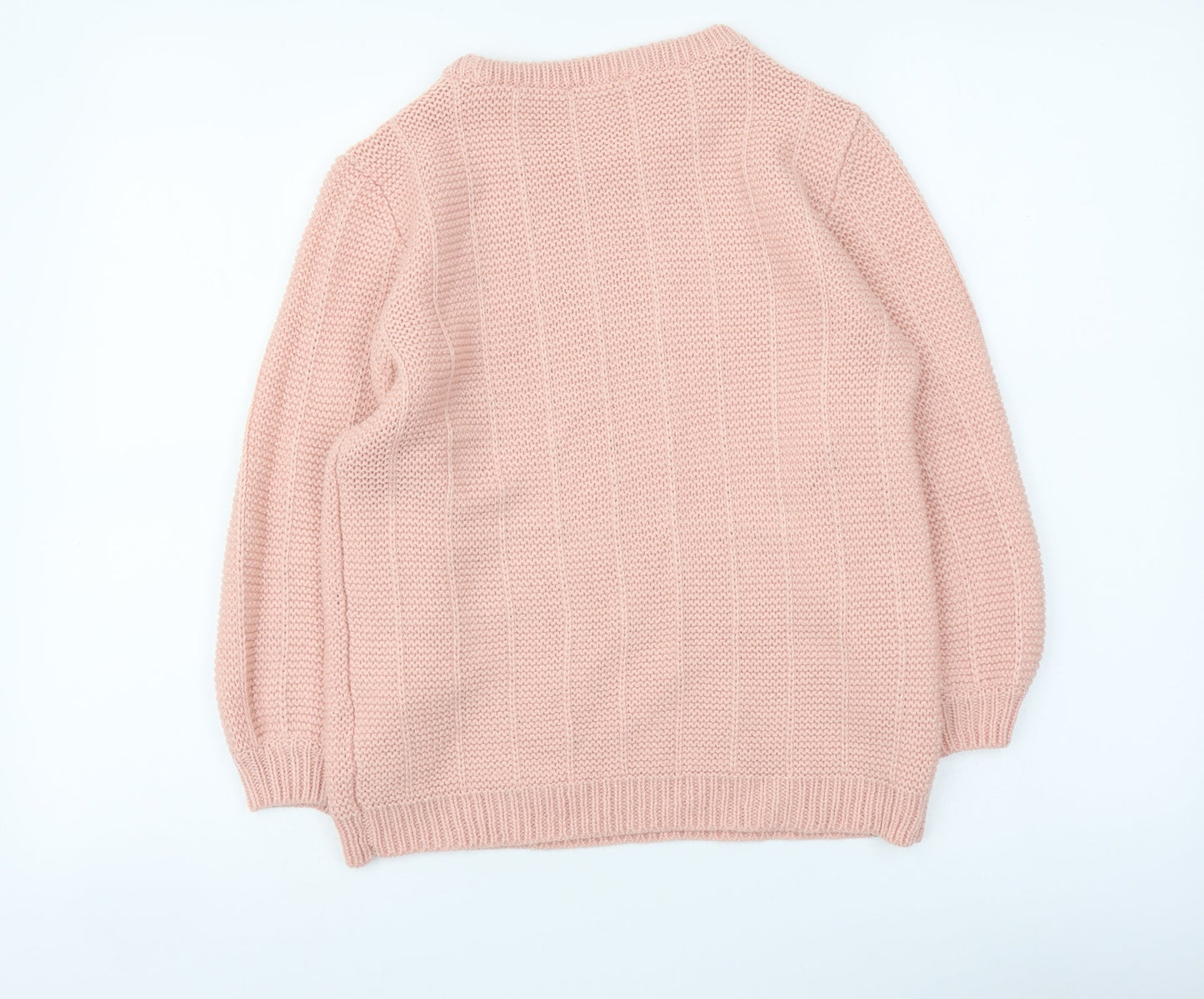 Womens UK Size 10 M&Co Pink Pullover Jumper