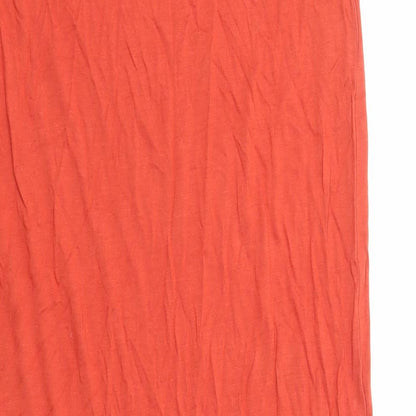 Marks and Spencer Womens Orange Viscose Sheath Size M V-Neck Pullover