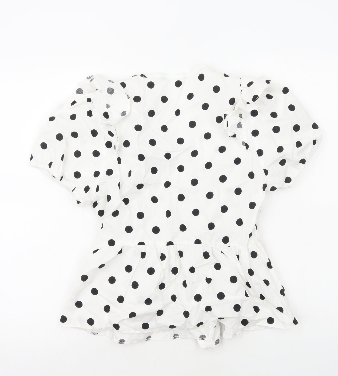 Womens UK Size M Preworn White Basic Blouse