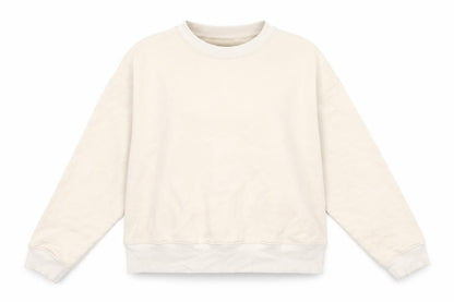 Monki Womens Beige Cotton Pullover Sweatshirt Size L Pullover - Cropped