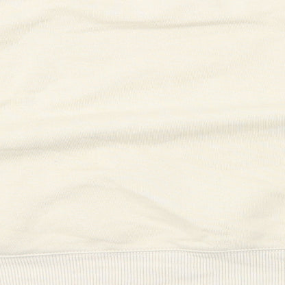 Monki Womens Beige Cotton Pullover Sweatshirt Size L Pullover - Cropped