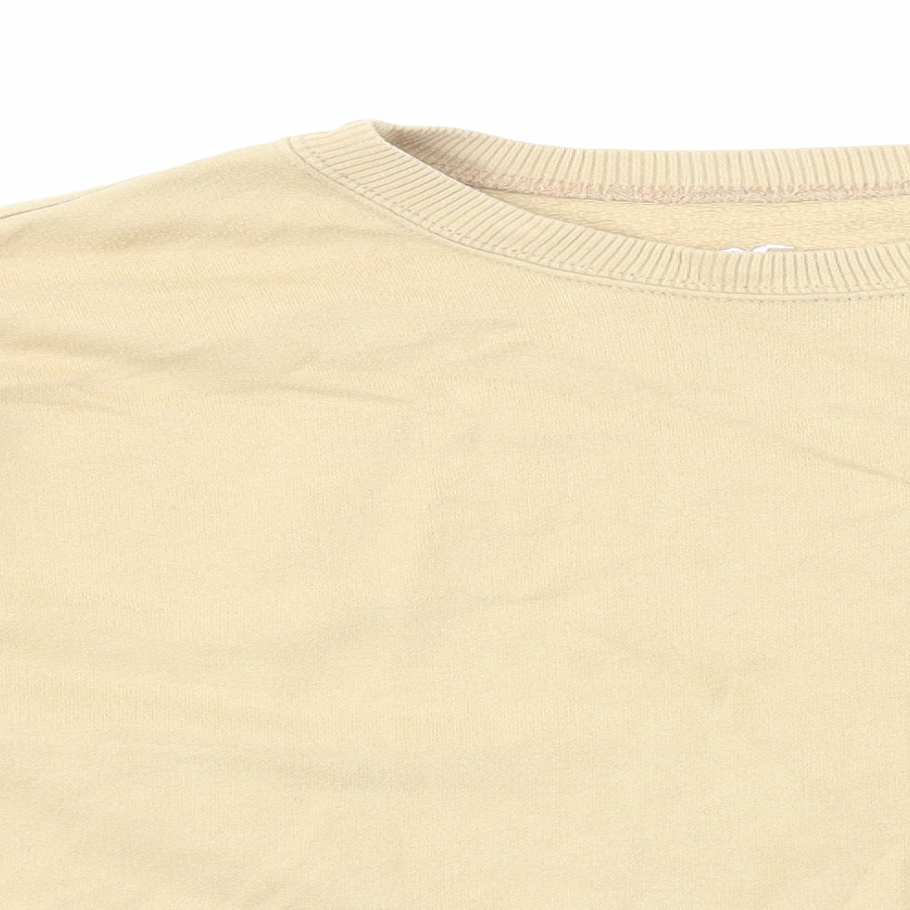 Hollister Womens Beige Cotton Pullover Sweatshirt Size S Pullover - Cropped