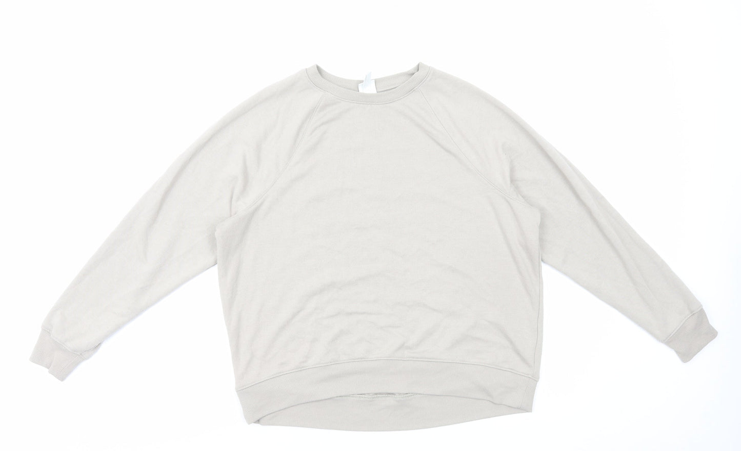 H&M Womens Beige Cotton Pullover Sweatshirt Size M Pullover