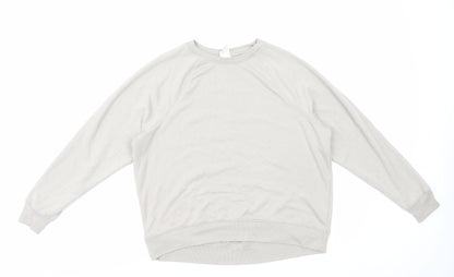 H&M Womens Beige Cotton Pullover Sweatshirt Size M Pullover